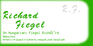 richard fiegel business card